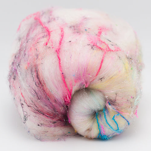 Recycled Multicolored Polwarth 3.3oz Fiber Batt